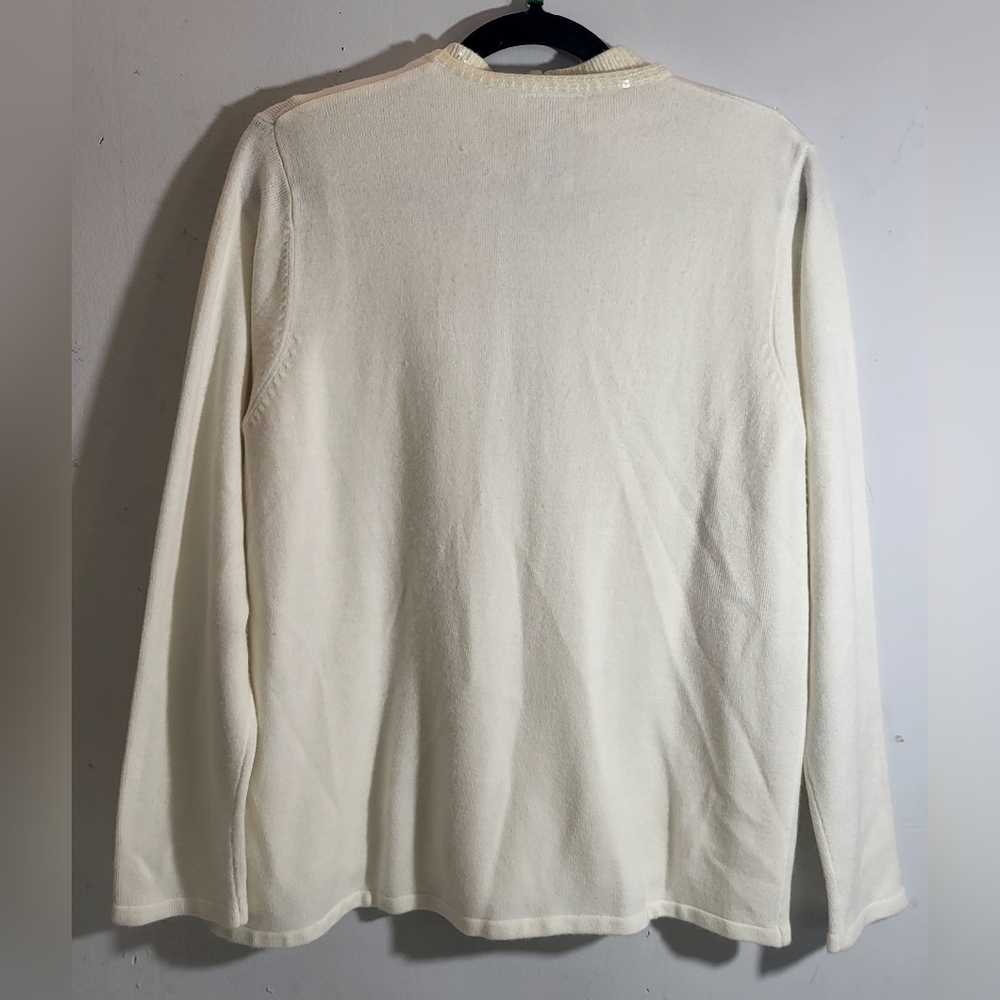 Designers Originals Luxelon Ivory Shine Open Cardigan Sleeveless Tank Set medium - Picture 3 of 12